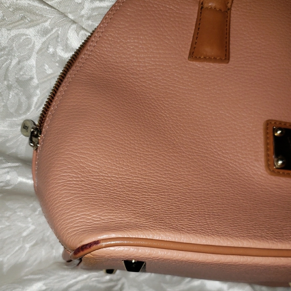 Valentina Lambskin Leather Satchel - Picture 10 of 14